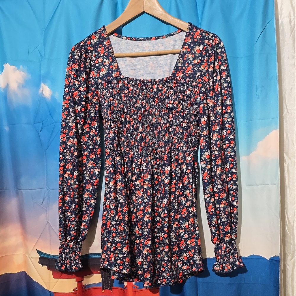 Floral Long Sleeve Women's Top